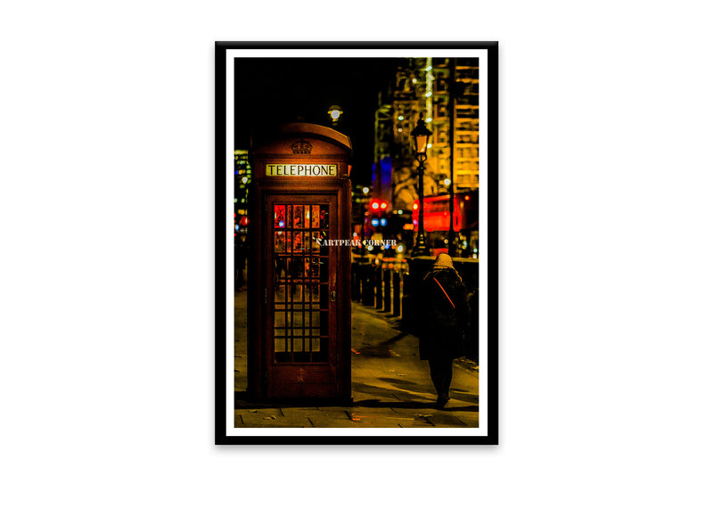 Cuadro Decoración - Teléfono Rojo en Londres